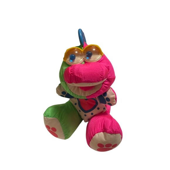 Fisher Price Dinosaur Baby Puffalump 1991 VTG 8” Rattle - Picture 2 of 7